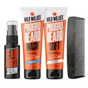 Wild Willies Beard Care Kit, Biotin befæstede Shampoo og Conditioner med koffein, To 4-Oz Flasker, fremmer sund skæg vækst