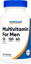 Nutricost Multivitamin til mænd 120 kapsler - Vitaminer og mineraler til den sunde mand