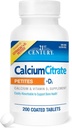 Calciumcitrat Petites + D3 overtrukne tabletter - 200 tabletter, pakke med 3