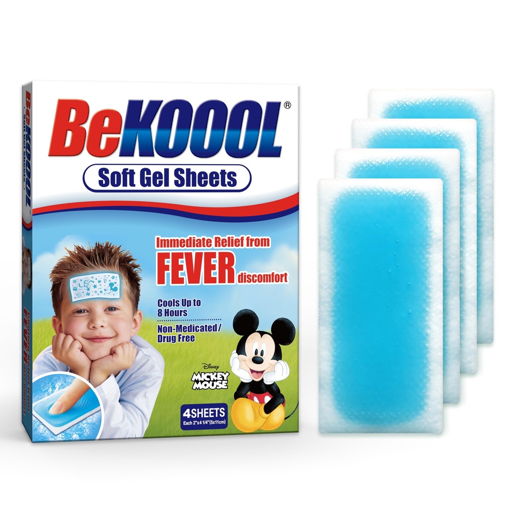 BEKOOOL Soft Gel ark til børn til køling Relief fra feber ubehag