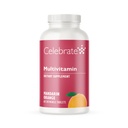 Celebrere Vitamin Bariatric Multivitamin Chewable, Iron Free - Post Gastric bypass & Sleeve Gastrectomy Supplement for mænd & kvinder - Essential Minerals & Vitamin A, B, D & E - Orange (60 tabletter)