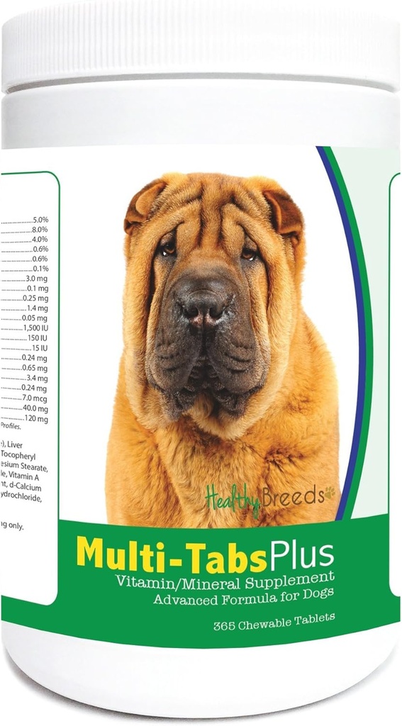 Sunde racer kinesiske Shar Pei Multi- Tabs Plus tyggetabletter 365 Greve