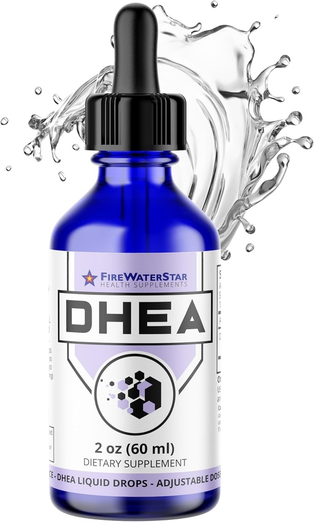 FBS DHEA flydende dråber - Pure DHEA supplement til mænd og kvinder - Justerbar dosering 5mg 10mg 25mg 50mg - Understøtter Hormonbalance, Vitality, Motivation, Energi, sund aldring