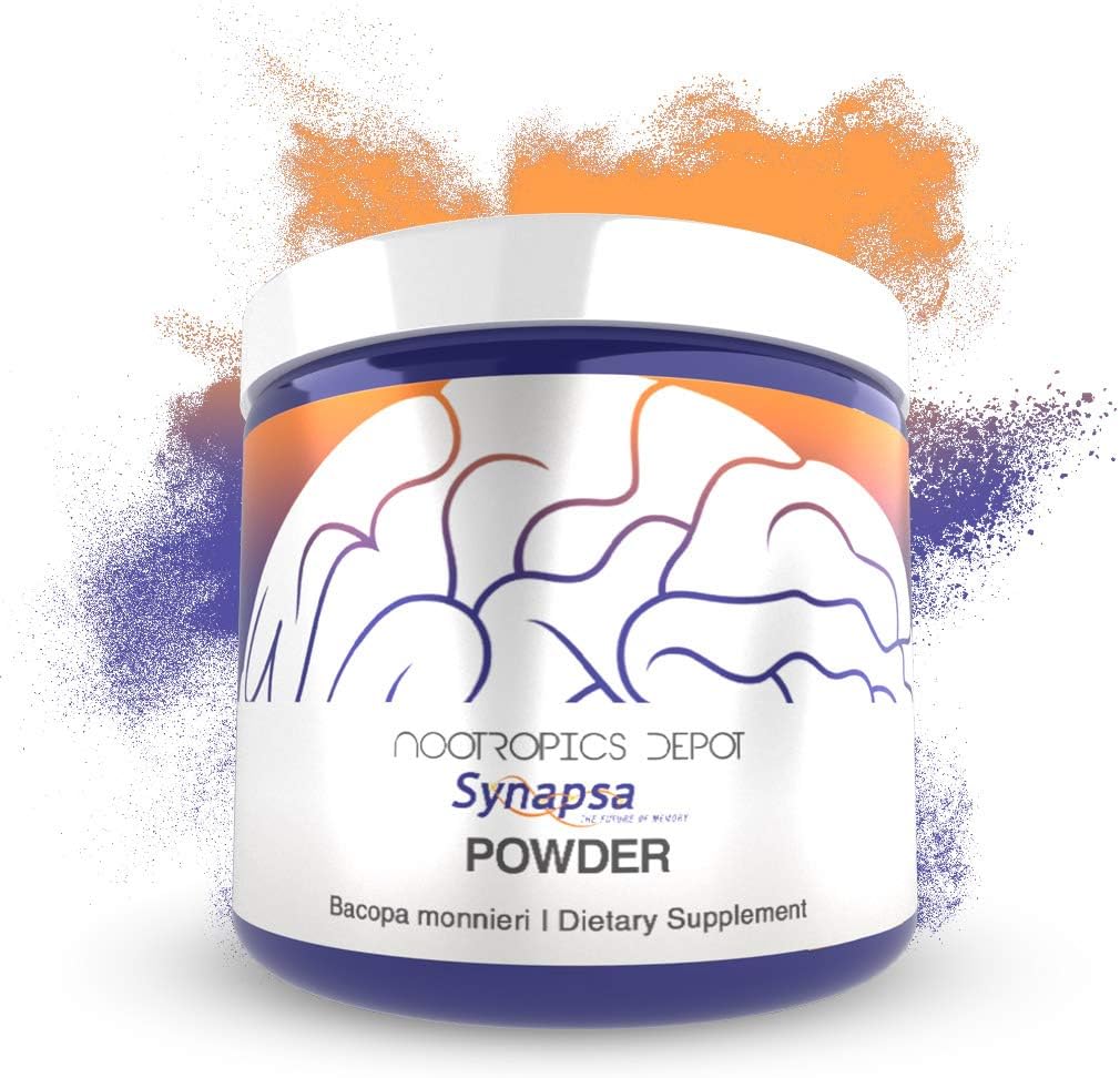 Nootropics Depot Synapsa Bacopa Monnieri Powder Б124; 60 Grams Б124; Whole Plant Extract Б124; Ayurveda Supplement Б124; Klinisk bevist at forbedre læring, hukommelse og mental ydeevne