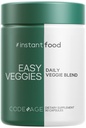 Kodeage Instantfood Easy Veggies, Over 15 Vegetabilske Pulver Ækvivalent All- in- One, Daily Vegan Blend, Hele fødevarer grønne vitaminer supplement kapsler, Phytonutrients Multivitamin, Non- GMO, 90 Kapsler