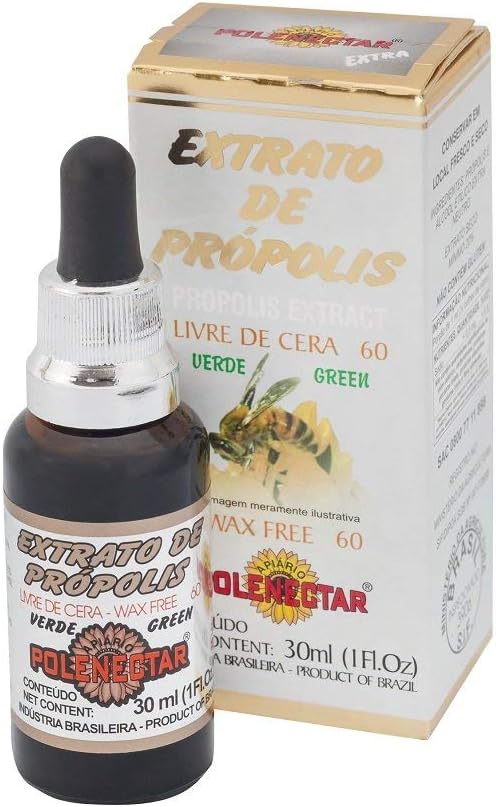 Brasilien Importeret Premium Bee Propolis Extract Wax Free 60 (30ml) fra Polenectar