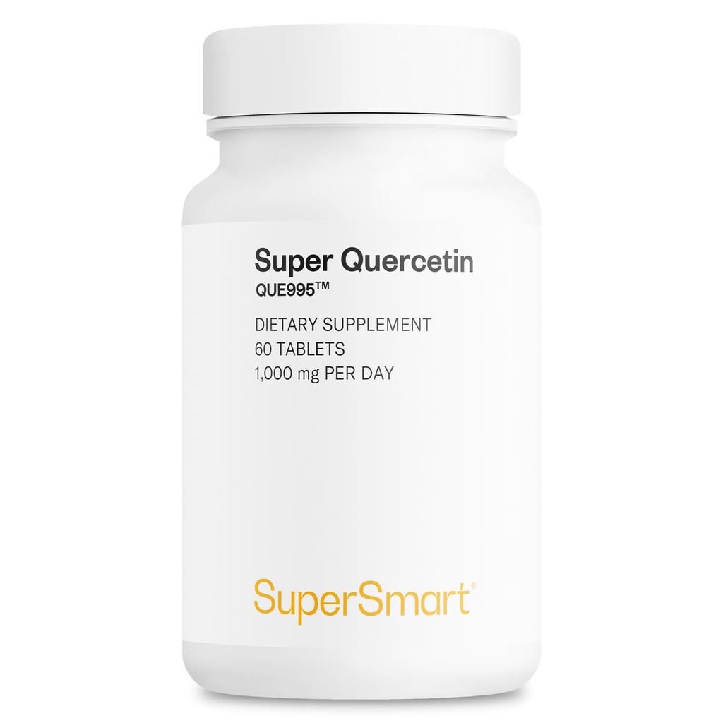 Supersmart - Super Quercetin 1000mg per dag (Patenteret QU995) - High Renhed Quercetin Supplement - Natural Bioflavonoids Name 124; Non- GMO & Gluten Free - 60 tabletter