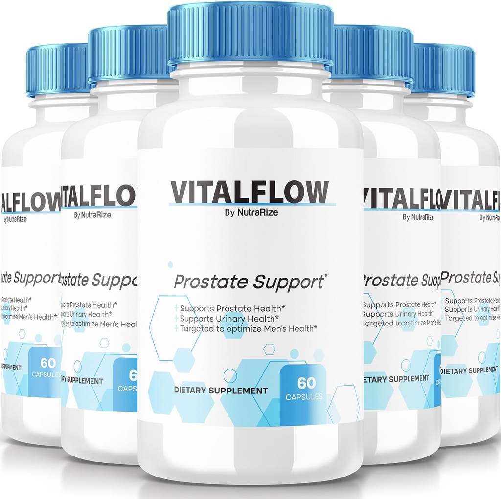 (5 Pack) VitalFlow kapsler, VitalFlow Advanced Prostate Support Formel, Official Natural Formel to Regain Control, Maksimal styrke piller til Support Wellness, Vital Flow Anmeldelser (300 Kapsler)