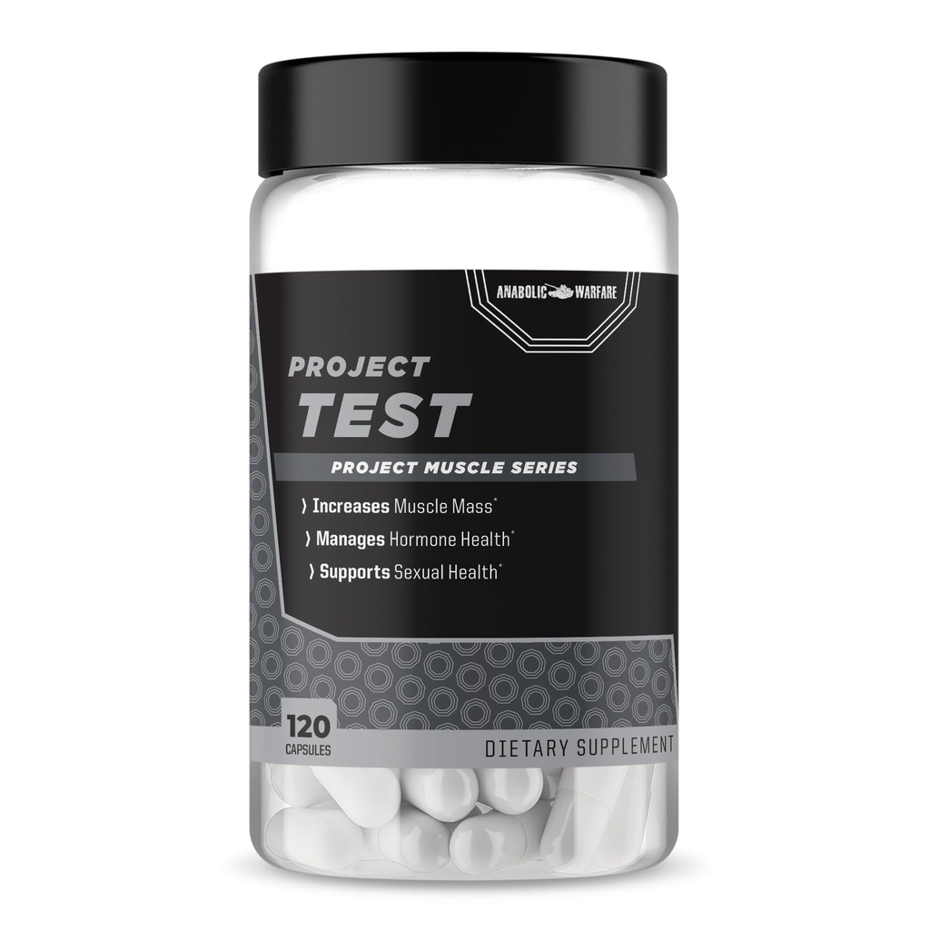 Anabolske krigsførelse Project Test, Support Muskel Mass & Strength *, Administrer Hormone Sundhed *, Support Seksuel Sundhed *, Lavet med Botanicals