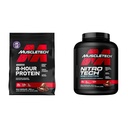 Muscletech Whey Protein Powder Phase8 Protein Powder Б124; Whey & Casein Protein Powder Blend & Whey Protein Powder Nitro- Tech Whey Protein Isolate & Peptider Б124; Milk Chocolate, 4 Pounds