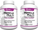 Hybrid Nutracatic MiracleMulti Kvinder Multivitamin med Probiotika, Biotin, Folinsyre, Enzymer + Frugt & Vegetabilske Blend - immunforsvar, Heart Health, Energi: 60 Servere (non-GMO) (2)