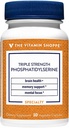 Den Vitamin Shoppe Triple Styrke Phosphatidylserin til hjerne, hukommelse og fokus support, En gang dagligt - (30 vegetabilske kapsler)