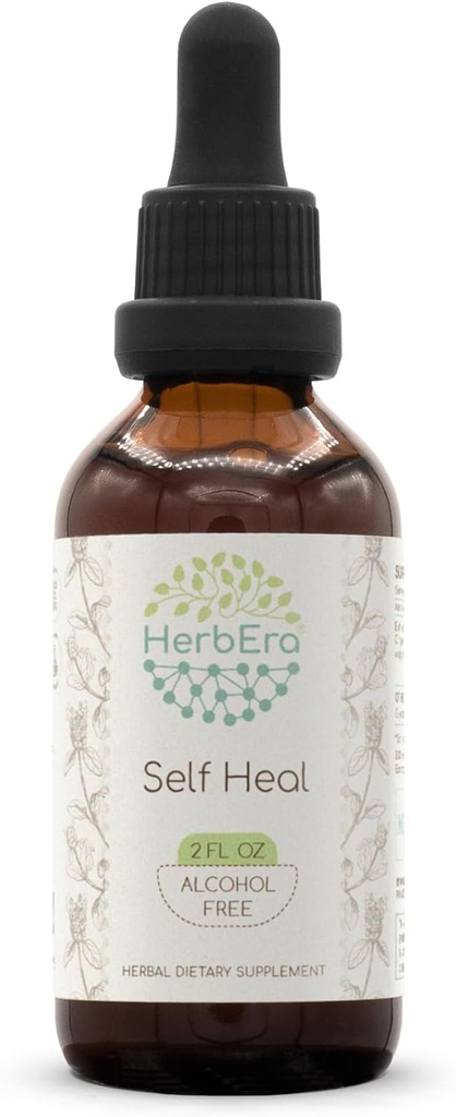 HerbEra Self Heal B60 Alkohol- Free Herbal Extract Tinktur, Koncentrerede flydende dråber Natural Self Heal (Heal All, Prunella Vulgaris) (2 fl oz)