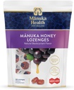 Manuka Health Manuka Honey Throat Lozenges - Blackcurrant Flavored Lozenges, 58- Greve - Hoste Drops Infunderes med rå Manuka honning & C-vitamin til immunforsvar