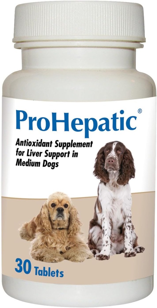 Prohepatisk levertilskud til mellemstore store hunde (30 tabletter)