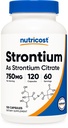 Nutricost Strontium Capsules 750mg, 120 Capsules - Vegetar, Non- GMO, Gluten Free