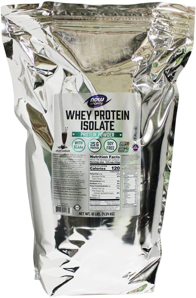 Now Foods - Nu Sport Whey Protein Isolere cremet chokolade - 10 lbs.