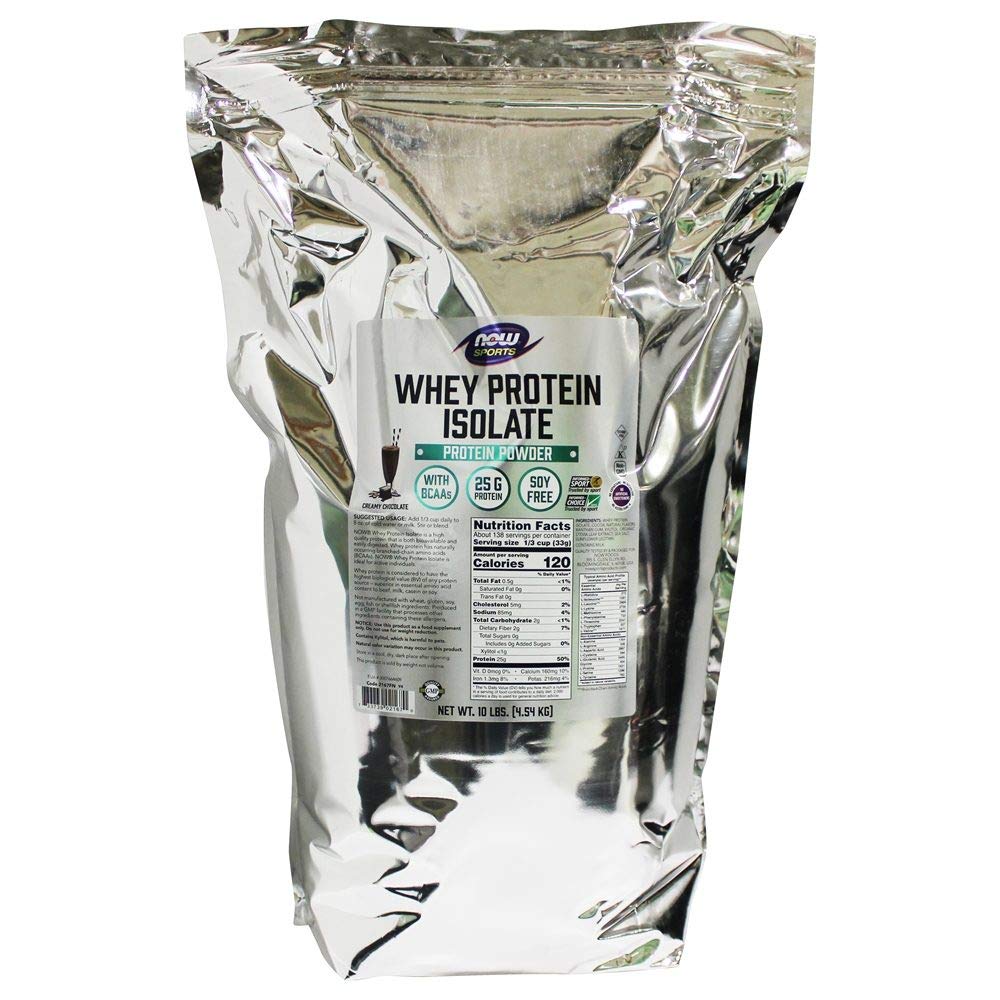 Now Foods - Nu Sport Whey Protein Isolere cremet chokolade - 10 lbs.