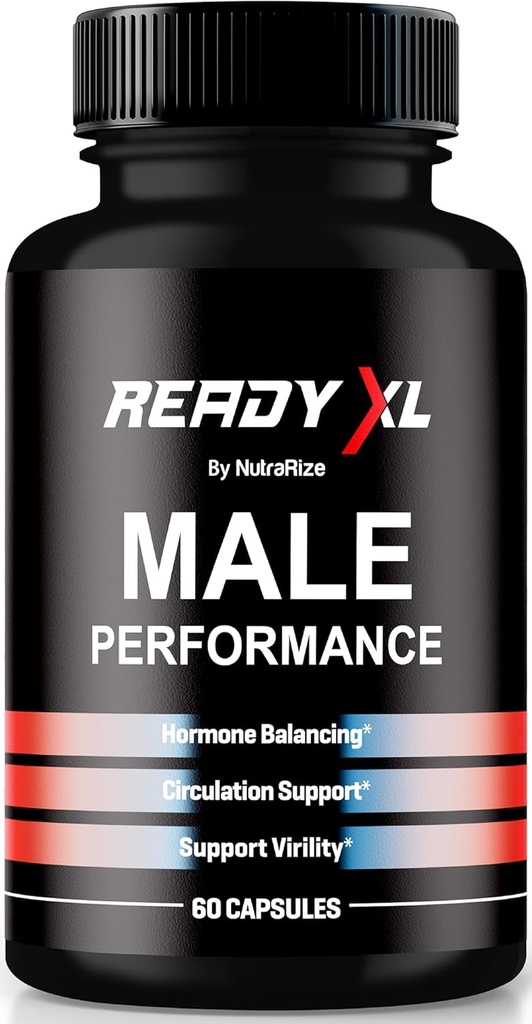 NutraRize Ready XL piller til mænd, officielle ReadyXL mandlige kapsler, All- Natural Support for total sundhed og ydeevne, Premium Multivitaminer Formel, Official Capsulas Anmeldelser (60 kapsler)