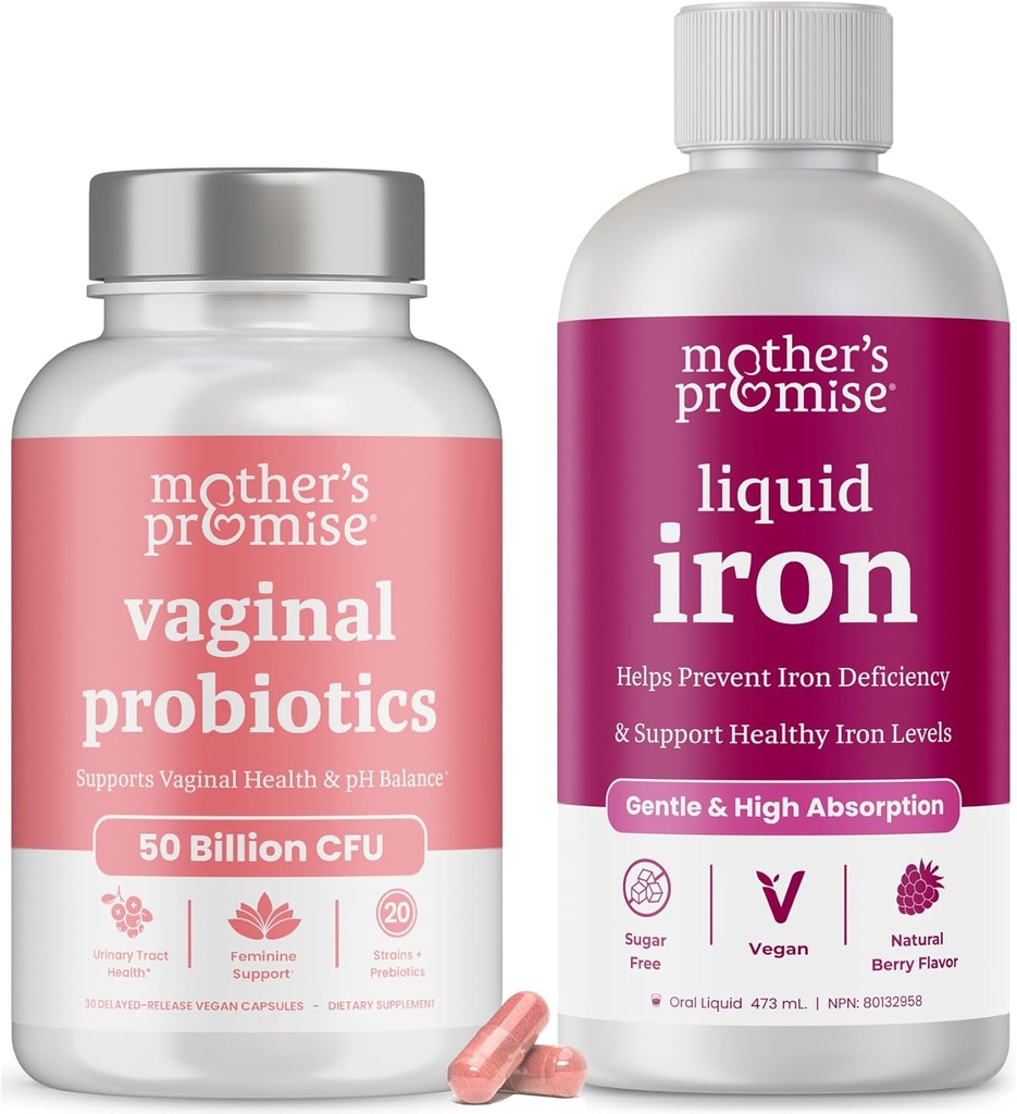 Mors løfte flydende jern og vaginal probiotika bundle
