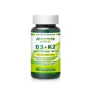 D3 5000 IE + K2 MK- 7 100mcg - ben, hjerte - og immunstøtte, let at synke, 60 kapsler