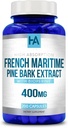 French Maritime Pine Bark Extract Kapslerne er 124; French Pine Bark Extract Supplement med BioPerine for Enhanced Absoprtion Standardized til 95% Proanthocyanidin er 124; Vegan Non- GMO Soy Free (200 Kapsler)