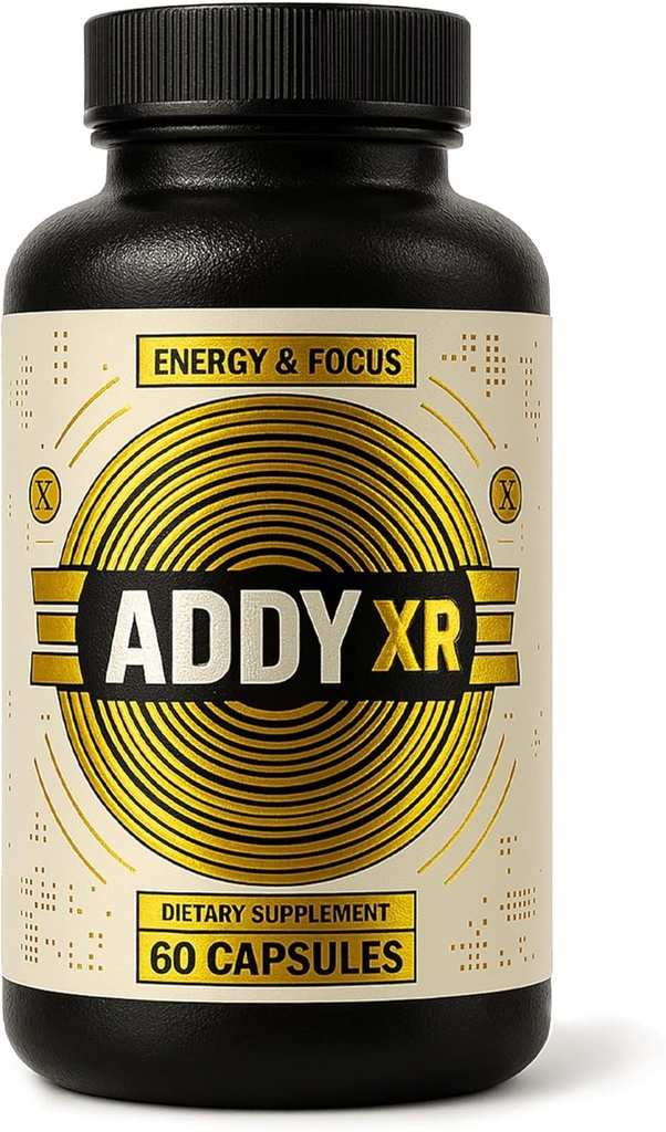 ADDY XR - Adderall Alternativ - Luksus Energistyring - Focus & Energy Supplement - High End Brain Booster - Fokus, energi og hukommelse support vitaminer - 60 dages forsyning