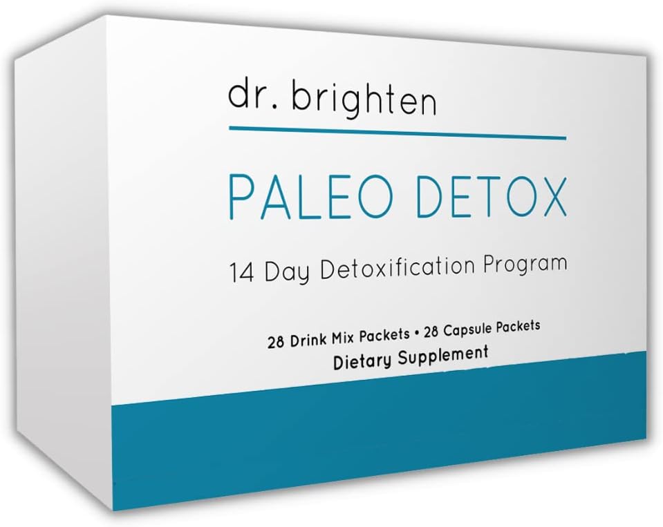 Dr. Brighten Paleo Detox + antioxidant 14 dag Kosttilskud Kit fremmer naturlige afgiftning Pathways, cellular forsvar mod oxiderende skader og inflammation