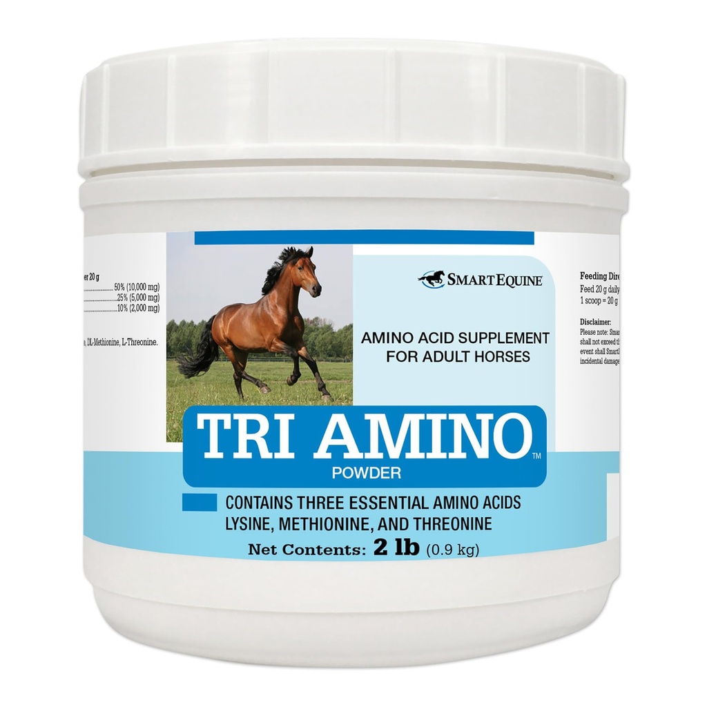 SmartEquine Tri Amino againo 124; Lysin Heste tillæg med methionin & Threonin for stærke Muskler