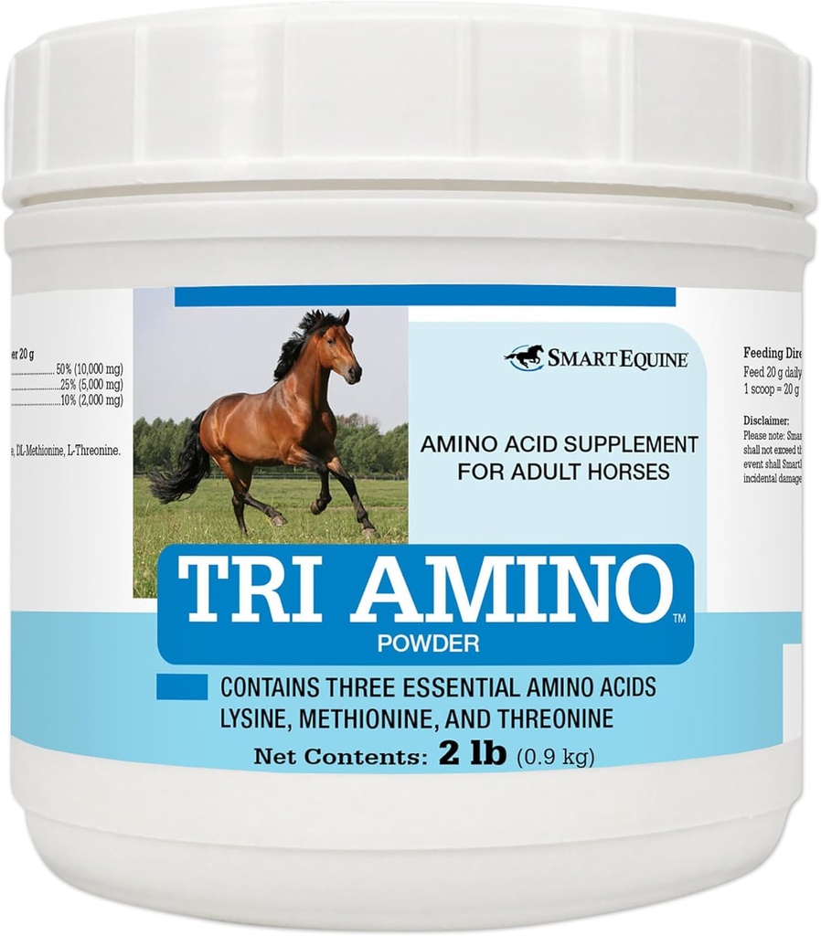 SmartEquine Tri Amino againo 124; Lysin Heste tillæg med methionin & Threonin for stærke Muskler