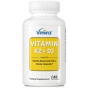 Vitamin D3/K2-5,000 IU (125 mcg) - 60 Capsules - Supports Healthy Bones & Heart, Strong Immunity