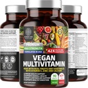 N1N Premium Plant Based Multivitamin [42 kraftfulde ingredienser] Mænd og kvinder Daglige Multivitaminer med rå Veggies og frugter, Probiotika, Alfalfa, Echinacea, Spirulina og fordøjelsesenzymer, 90 tabletter