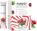 Kend Brainer New! Purest Electrolyte Cranberry Mint Powder Packets - Whole Food Hydration - Organic Freeze- Tørrede Frugter og Solar Sea Salte til Ultimate Electrolyte Balance