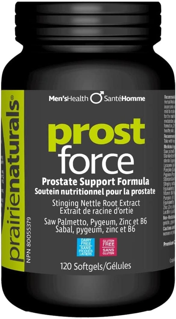 Prairie Naturals Prost Force Prostata Støtte til mænd Softels, 120 Greve