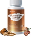 Mushroom Complex Supplement 2600mg, 120 Kapsler - 10 Mushrooms Blend - Reishi, Lions Mane, Cordyceps, Chaga, Tyrkiet Tail, Maitake, Shiitake, Oyster Nootrop Complex - Brain, Energy, Focus Pills