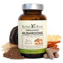 Urteudtræk Organic 8 Mushroom Blend Supplement kapsler - 100% Fruiting Body Extracts - Wellness and Immunity - 60 Veganske kapsler
