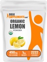 BulkSupplements.com Organic Lemon Powder - Natural Vitamin C Source, Fruit Powder, Lemon Flavoring - Gluten Free, 450mg per Serving, 1kg (2.2 lbs) (Pack of 1)