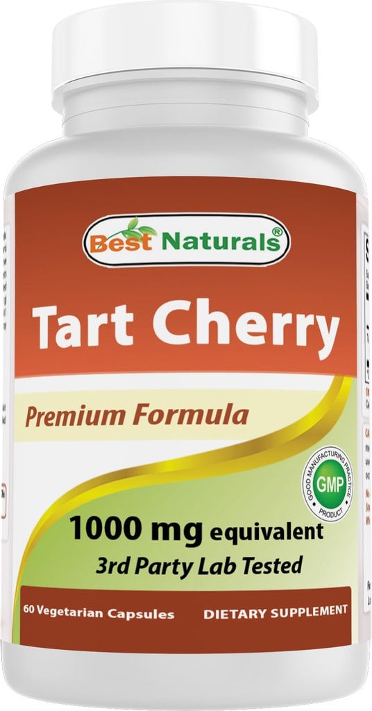 Bedste Naturals Tart Cherry Extract 1000 mg 60 Vcaps