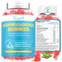 2 Pack Ashwagandha Gummies med gurkemeje GABA Mood energi og immunforsvar, blandet berry flavor 120 Cts