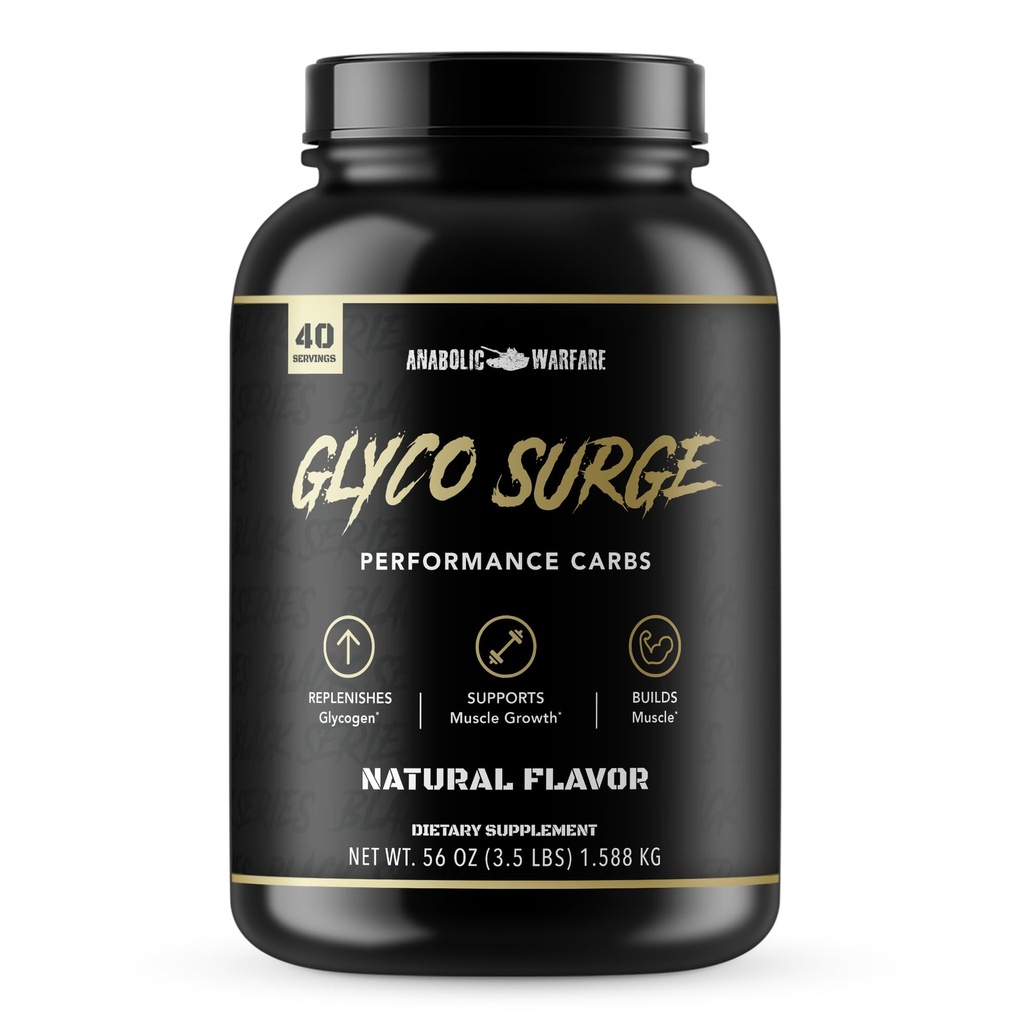 Anabolske krigsførelse Glyco Surge Glycogen supplement Performance Carbs til at hjælpe Lean Muscle Growth, Post Workout Inddrivelse og Endurance * (Natural - 40 Servere)