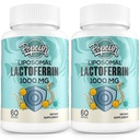 Liposomal Bovine Lactoferrin 1000 mg - til Iron Absorption & immunfunktion Lactoferrin Kosttilskud til voksne, 60 Softgel (2 Flaske)