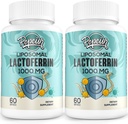 Liposomal Bovine Lactoferrin 1000 mg - til Iron Absorption & immunfunktion Lactoferrin Kosttilskud til voksne, 60 Softgel (2 Flaske)
