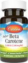 Carlson - Super beta caroten, 25000 IE (15 mg), vitamin A som beta caroten, biotilgængelig og bioaktiv form, Vision Health, Sund Hud, 50 Softgels
