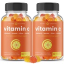 NutraChamps C-vitamin Gummies til voksne og børn, 51- 1- immunsystem support med hyldebær, rosehips, Citrus Bioflavonoider & Acerola Cherry, Immunity Booster Supplement (pakke med 2)