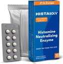 HISTAsolv Extra Strength DAO Enzyme Supplement for Histamine Food Intolerance - Eases Digestive Discomfort - Patented Tech - Made in Austria - 10 Pack
