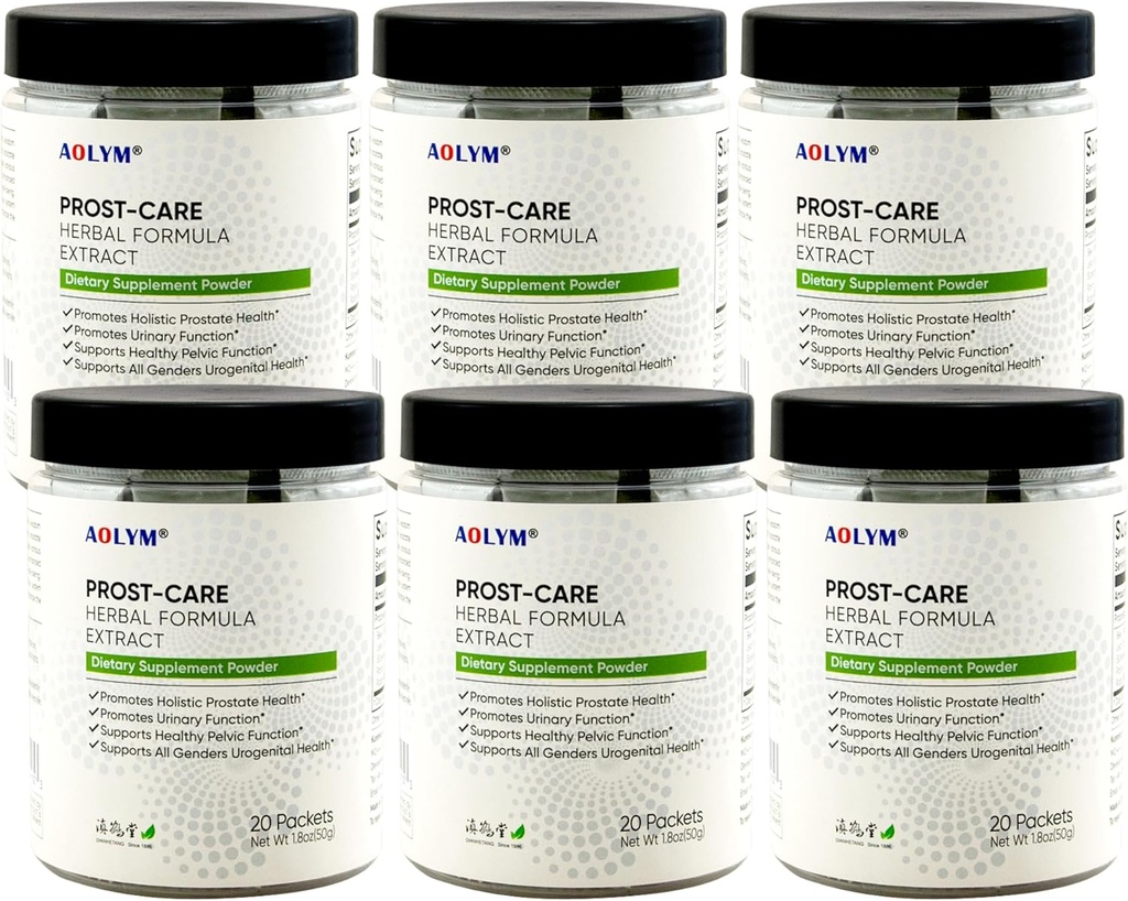 Prost- Care Multi Target Advanced Herbal Formel, Promote Pelvic Wellness, Opretholde sund prostata volumen, Forbedre sund urinarisk funktion for mand 20 Pakker / flaske (pakke med 6)