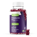 Viteey Melatonin Gummies 10mg - Søvngummies for voksne Ekstra Styrke Melatonin - Vegan, GMO fri, Gluten fri - 60 Greve