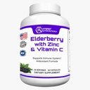 Hybrid Nutracatic Black Elderberry Kapsler, med Echinacea, Gurkemeje, Hvidløg, Zink, Vitaminer C, E og B6, Probiotika og L- Glutamin (60 Kapsler)