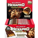 ALLMAX HEXAPRO PROTEIN BAR, Chokolade Chip Cookie Dough - Pack of 12 - High-Protein Energy Snack - 20 g Protein Per Bar - Med Whey Protein Isolate